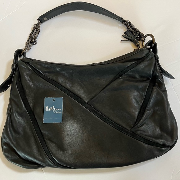 Cole Haan Maria Sharapova Collab buttery soft Lamb Leather small black h… - Picture 15 of 15